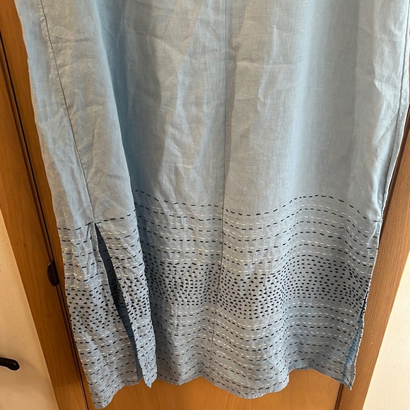 J. Jill Pure Jill Linen Women’s Sleeveless Maxi Dress Blue Size XL - Picture 9 of 9